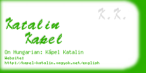 katalin kapel business card