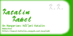 katalin kapel business card